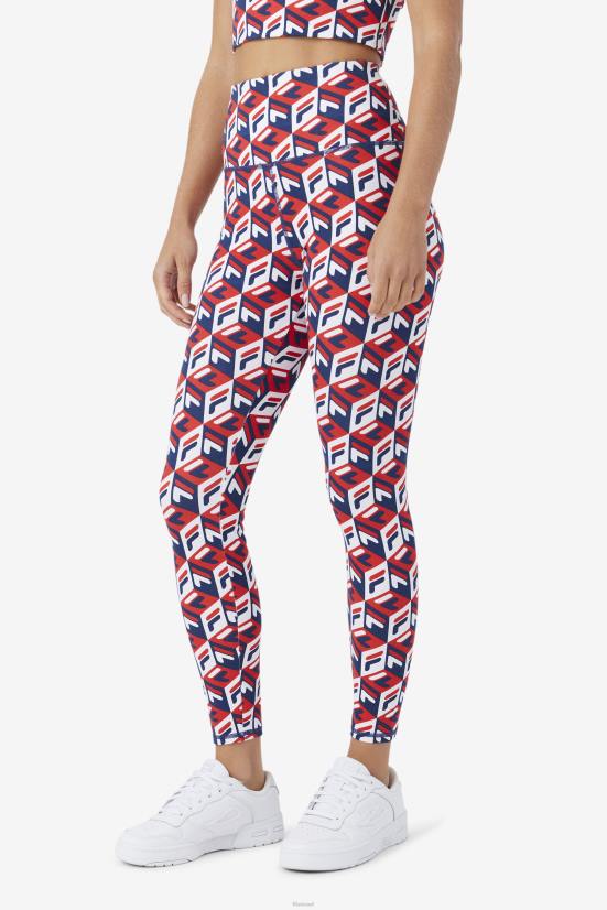 אדום/כהה/לבן FILA fila karteras 7/8 צמוד אדום / נייבי / לבן 68LF1705