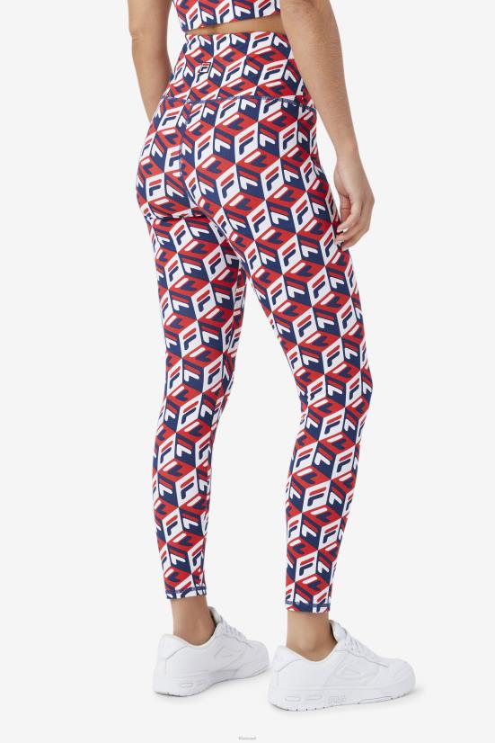 אדום/כהה/לבן FILA fila karteras 7/8 צמוד אדום / נייבי / לבן 68LF1705