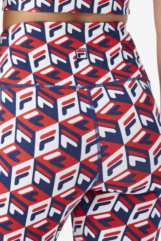 אדום/כהה/לבן FILA fila karteras 7/8 צמוד אדום / נייבי / לבן 68LF1705