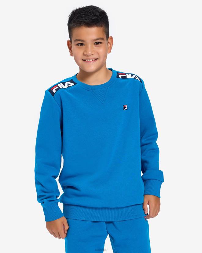מיקונוס כחול FILA fila kid's badge 2.0 crew mykonos blue 68LF3145