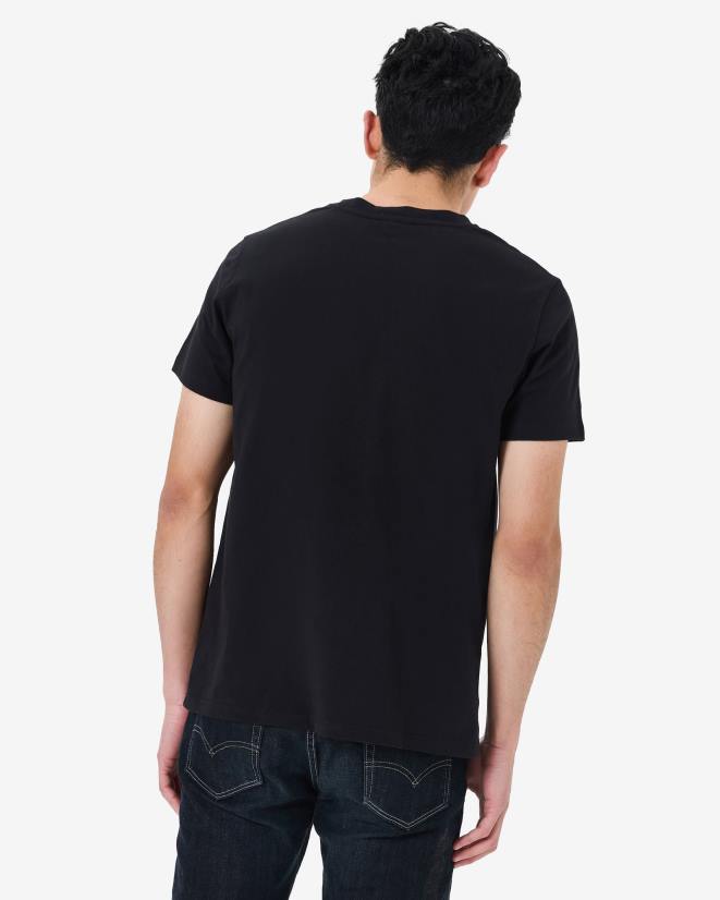 שָׁחוֹר FILA fila men's Heritage Badge 2.0 טי שחור 68LF2581