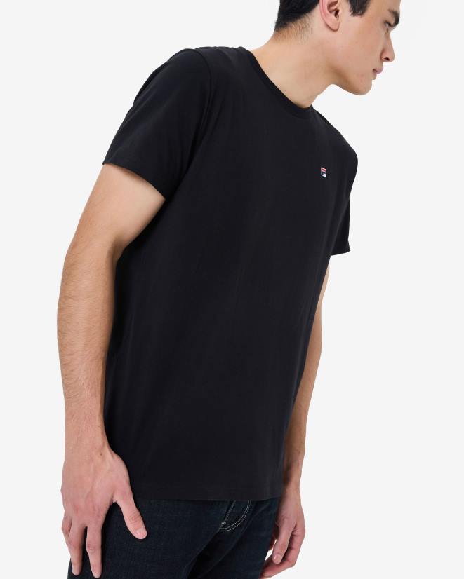שָׁחוֹר FILA fila men's Heritage Badge 2.0 טי שחור 68LF2581