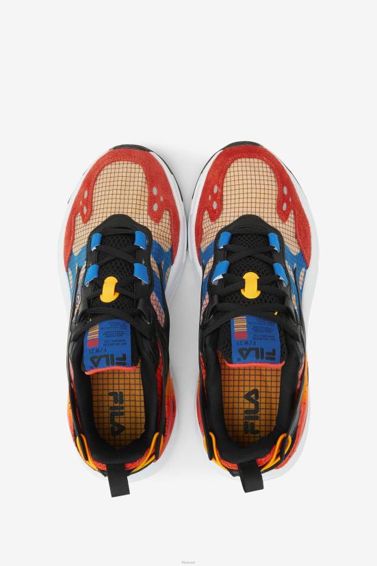 זעפרן/כחול/אדום מנדרינה FILA זעפרן/כחול/מנדרינה אדומה fila men's ray tracer evo 68LF69