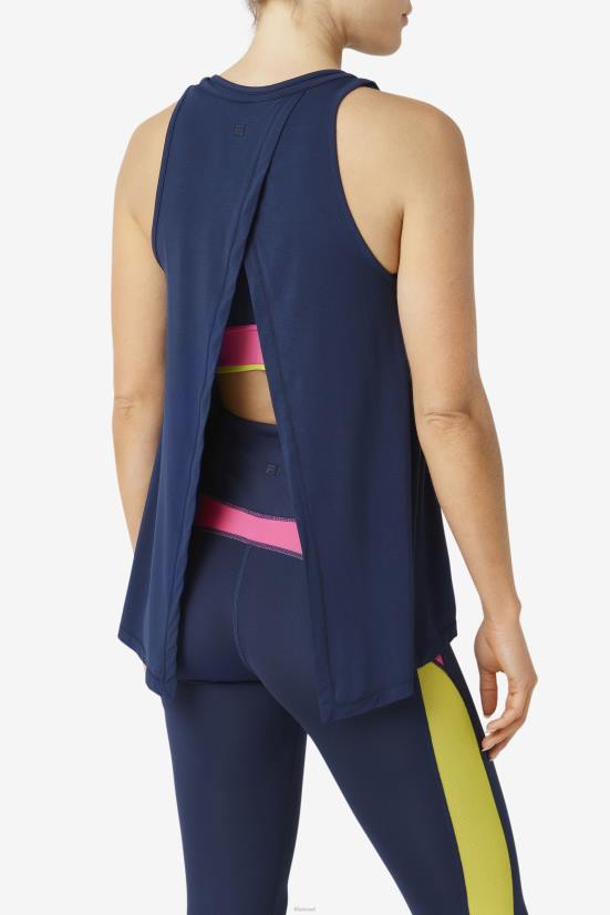 חיל הים FILA גופיית fila navy fi-lux עם גב פתוח 68LF1864