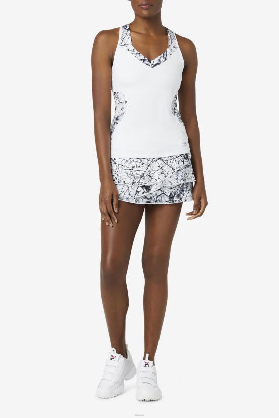 הדפס שיש/לבן FILA fila pickleball halter tank הדפס שיש/לבן 68LF2035