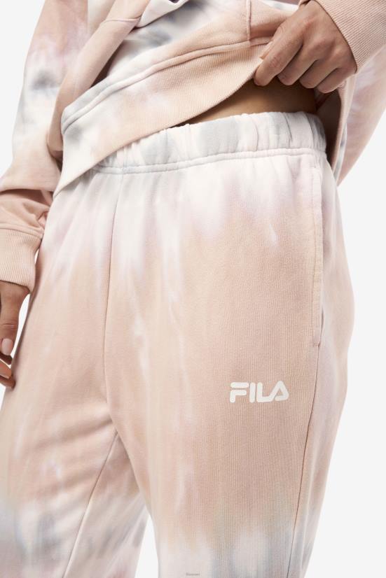 בלוק גרדניה/לבן/בלגי FILA fila raleigh tie dye jogger gardenia/לבן/בלגי בלוק 68LF1657