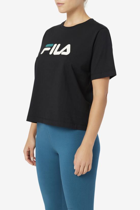 שָׁחוֹר FILA טי fila thea שחור 68LF1447