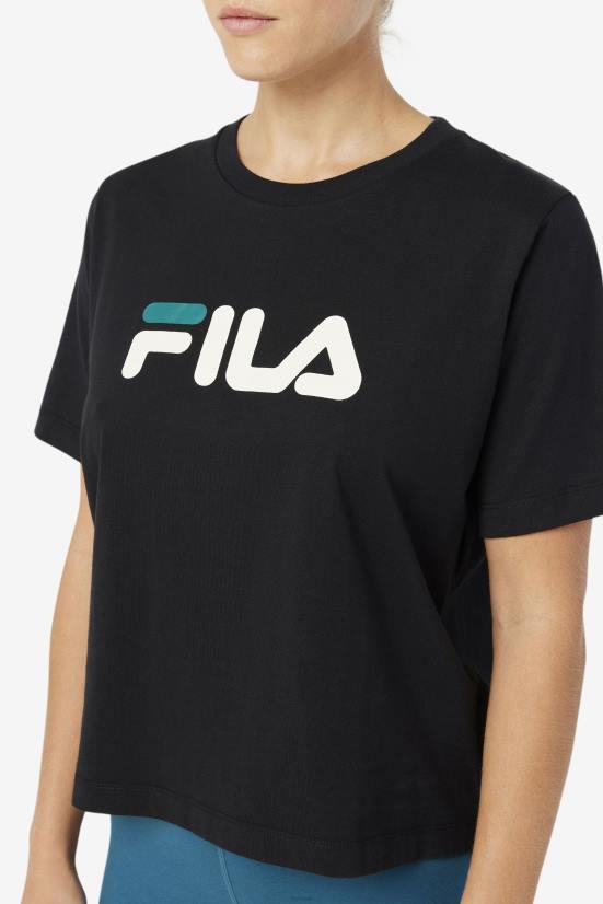 שָׁחוֹר FILA טי fila thea שחור 68LF1447