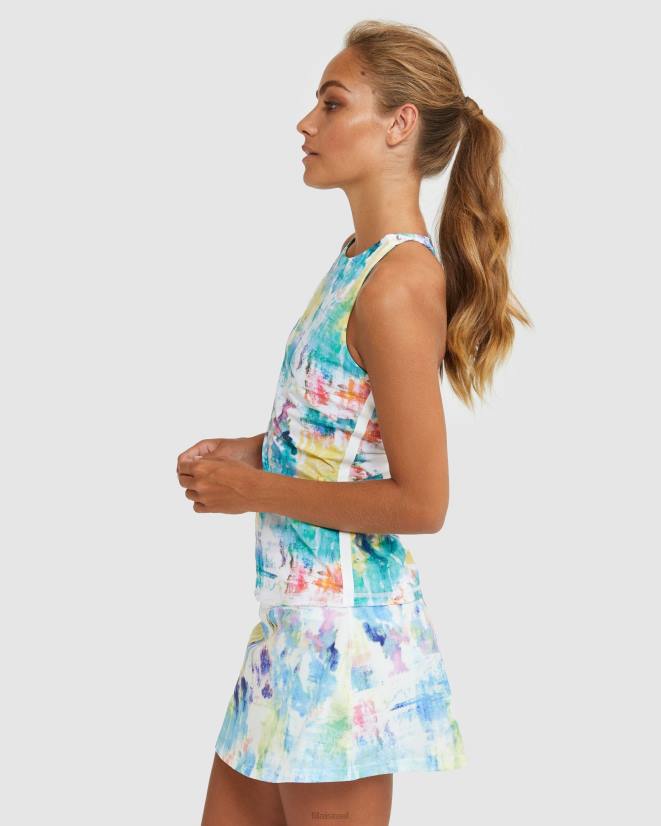 צבע עניבה FILA fila tie dye fila racerback מיכל 68LF2926