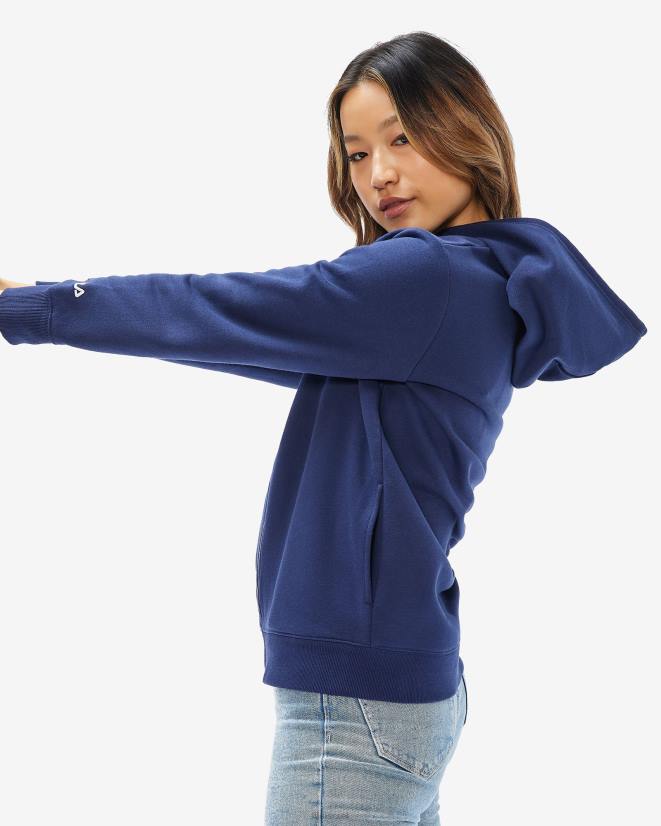 חיל הים החדש FILA fila unisex badge 2.0 zip hood new navy 68LF2653