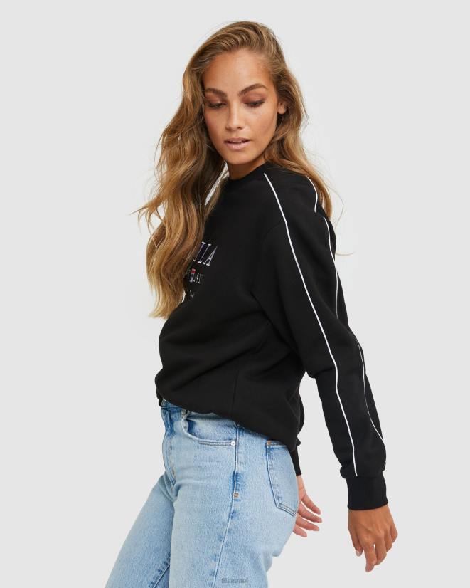 שָׁחוֹר FILA fila unisex heritage crew שחור 68LF2593