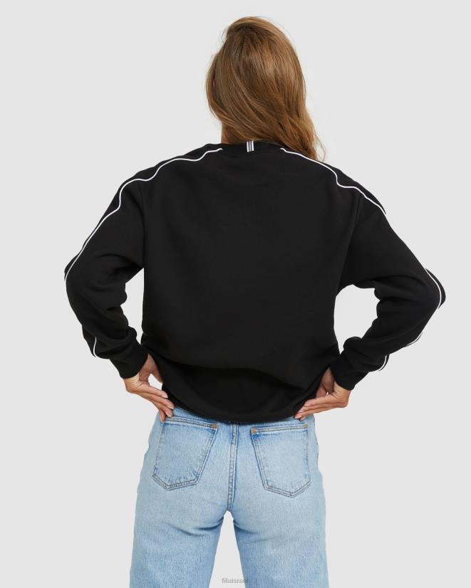 שָׁחוֹר FILA fila unisex heritage crew שחור 68LF2593