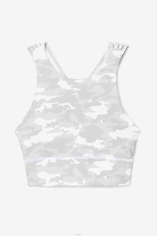 לבן FILA fila uplift חזיית ספורט לבנה עם צוואר גבוה 68LF1810