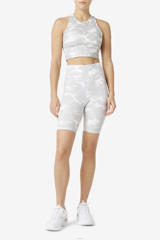 לבן FILA fila uplift חזיית ספורט לבנה עם צוואר גבוה 68LF1810