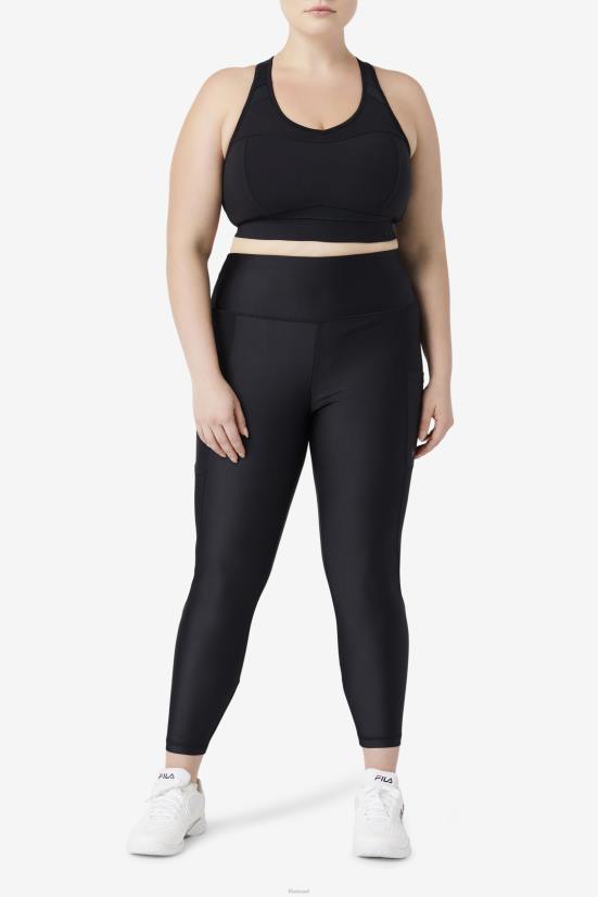 שָׁחוֹר FILA חזיית ספורט fila uplift racerback שחורה 68LF1837