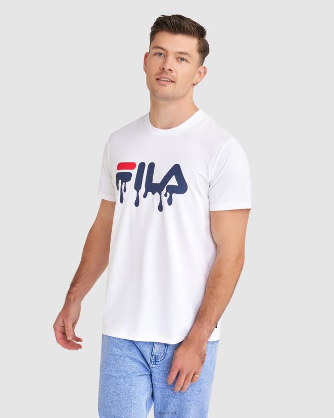 לבן FILA טי טי לגברים של fila white 68LF2404