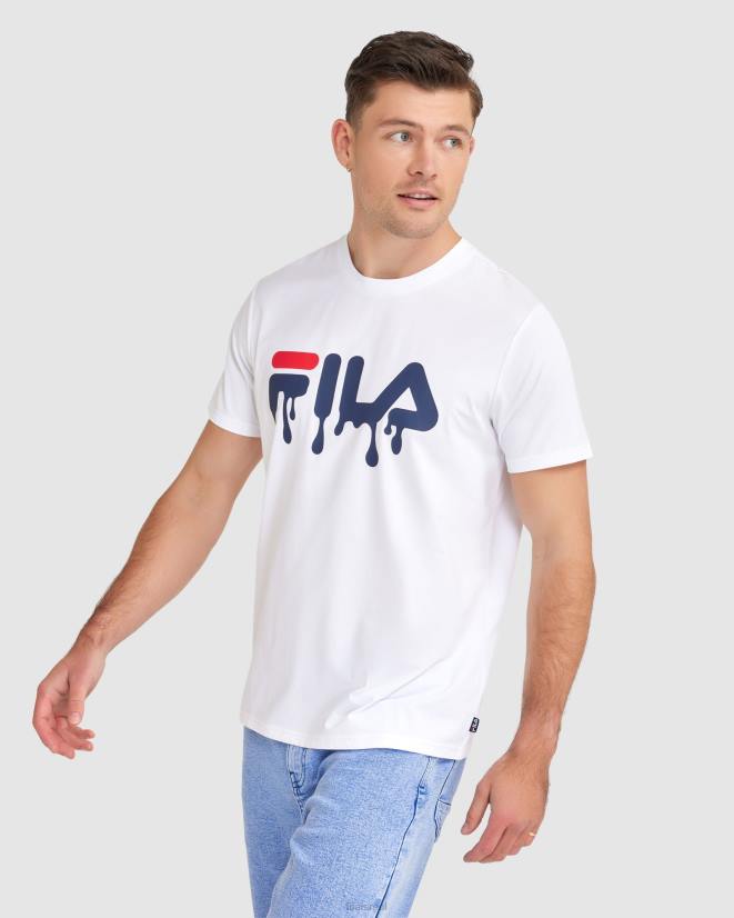 לבן FILA טי טי לגברים של fila white 68LF2404