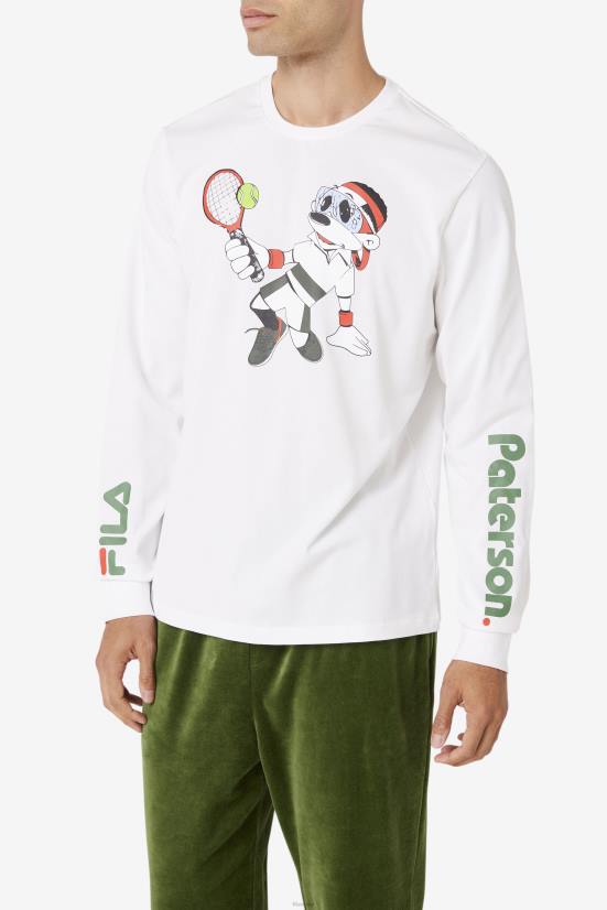 לבן FILA טי שרוול ארוך fila white fila x paterson 68LF328