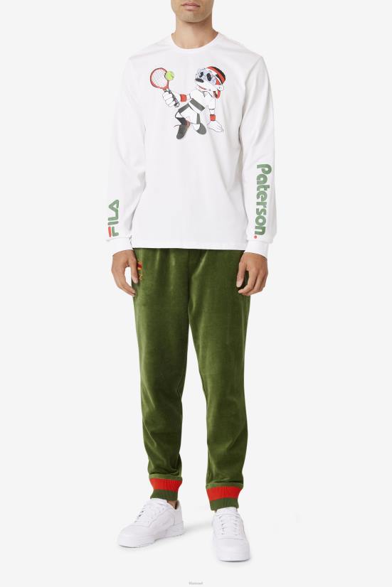 לבן FILA טי שרוול ארוך fila white fila x paterson 68LF328