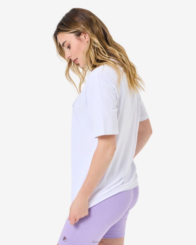 לבן FILA טי אוברסייז של fila white maddy 68LF2944