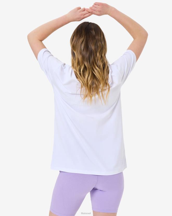 לבן FILA טי אוברסייז של fila white maddy 68LF2944