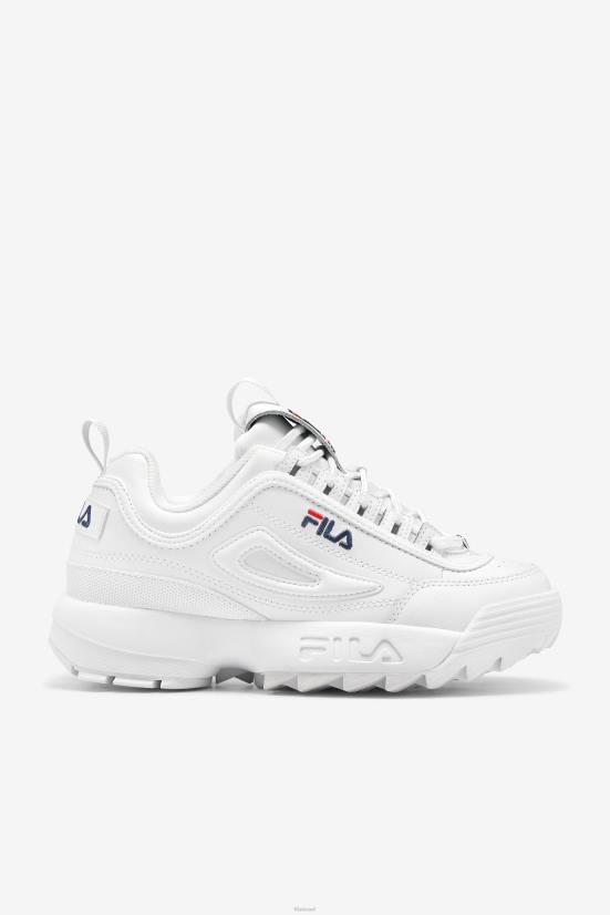 לבן/כהה/אדום FILA fila white/navy/add men's disruptor 2 premium 68LF130