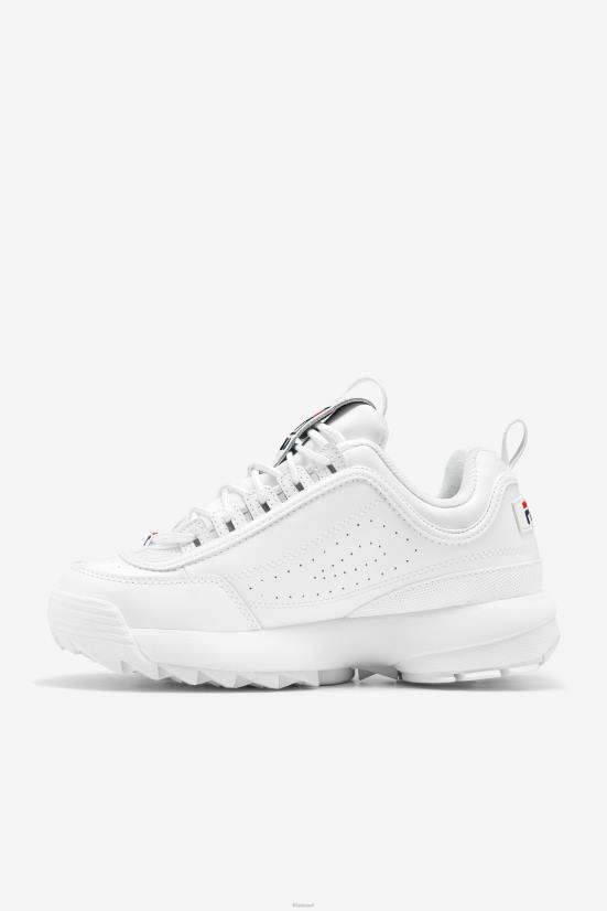לבן/כהה/אדום FILA fila white/navy/add men's disruptor 2 premium 68LF130