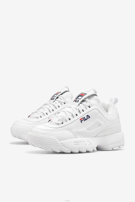 לבן/כהה/אדום FILA fila white/navy/add men's disruptor 2 premium 68LF130