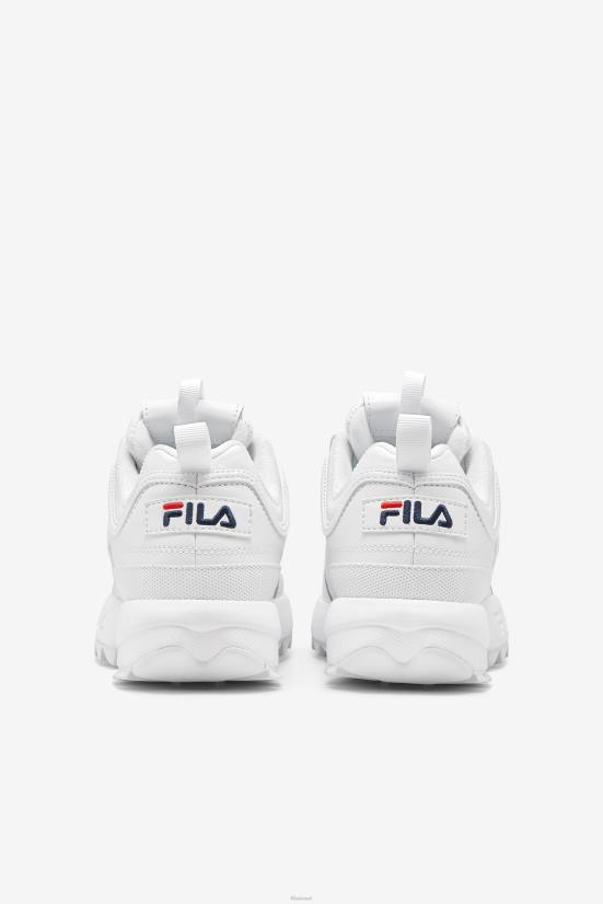 לבן/כהה/אדום FILA fila white/navy/add men's disruptor 2 premium 68LF130