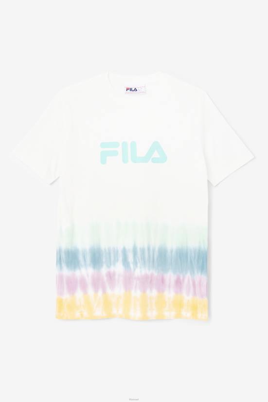 צבע עניבה לבן FILA fila white tie dye alivia tie dye tee 68LF1402