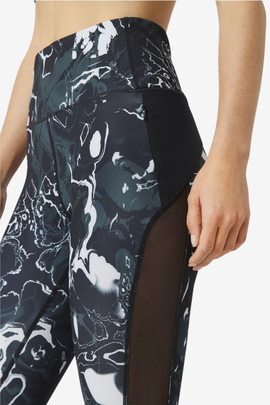 שיש שחור FILA forza contrast 7/8 leggings fila שיש שחור 68LF1964