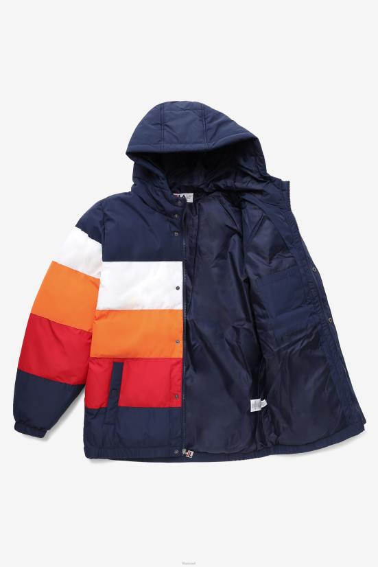 טווס/לבן/כתום שמש/אדום FILA jacket giovanni puffa fila peacoat/לבן/כתום שמש/אדום 68LF782