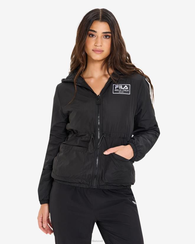 שָׁחוֹר FILA טאש הפיך לנשים jkt fila שחור 68LF2978
