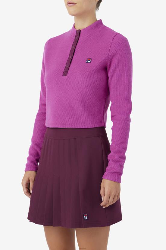 אודם/פוטפורי FILA josie חצי רוכסן פילה רוז'/פוטפורי 68LF1388