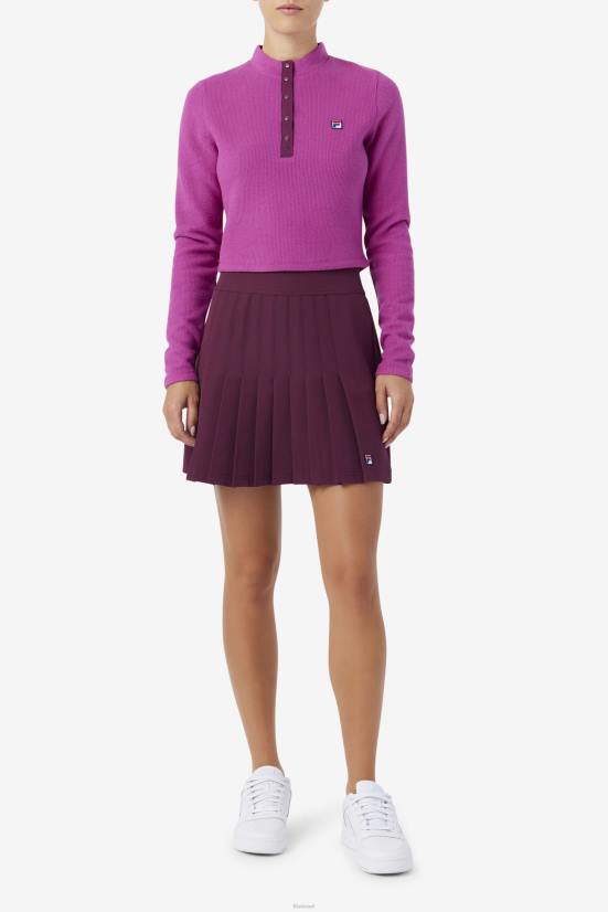 אודם/פוטפורי FILA josie חצי רוכסן פילה רוז'/פוטפורי 68LF1388