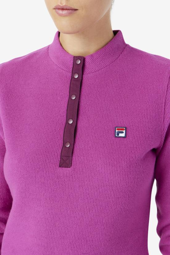 אודם/פוטפורי FILA josie חצי רוכסן פילה רוז'/פוטפורי 68LF1388