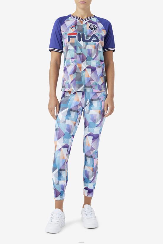 גיאופרינט/כחול FILA keyla 7/8 גיאופרינט צמוד/פילה כחולה 68LF1733