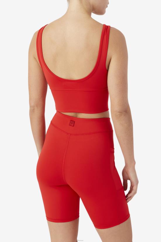 אָדוֹם FILA טופ חזיית kora fila red 68LF1460