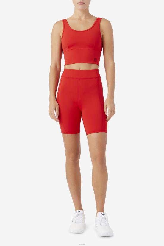 אָדוֹם FILA טופ חזיית kora fila red 68LF1460