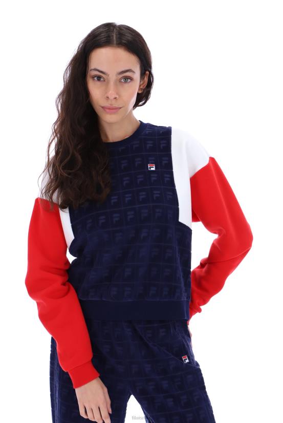 FILA lucy velour crew סווטשירט fila 68LF3428