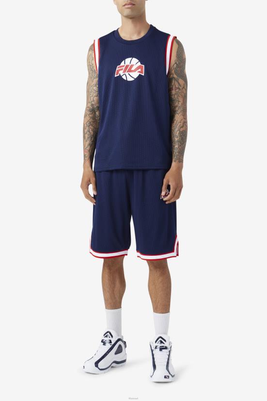 חיל הים/אדום/לבן FILA ovi חולצת כדורסל פילה נייבי/אדום/לבן 68LF218