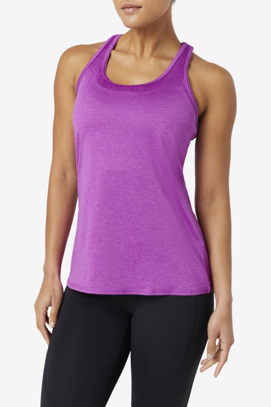 אברש קקטוס סגול FILA pickleball racerback tank purple cactus heather fila 68LF2021