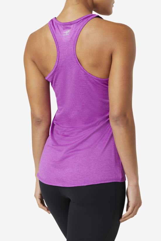 אברש קקטוס סגול FILA pickleball racerback tank purple cactus heather fila 68LF2021