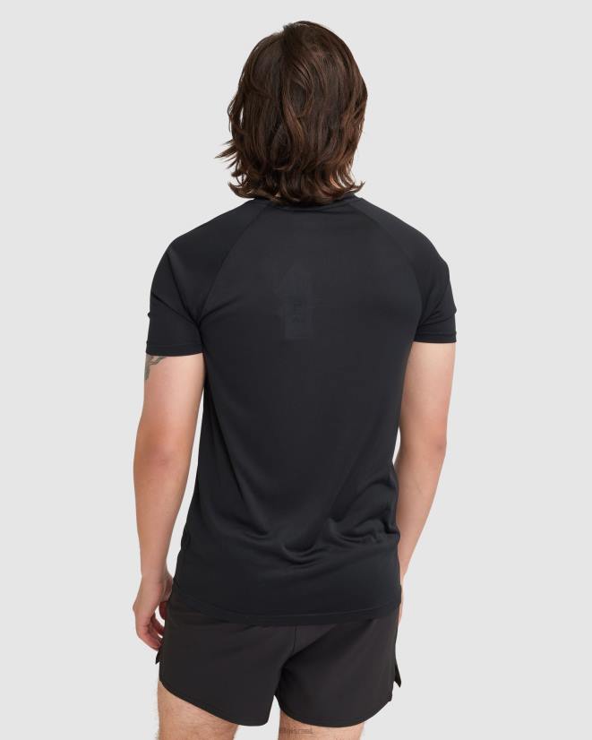 שָׁחוֹר FILA חולצת קליל qdry לגברים, פילה שחורה 68LF2408