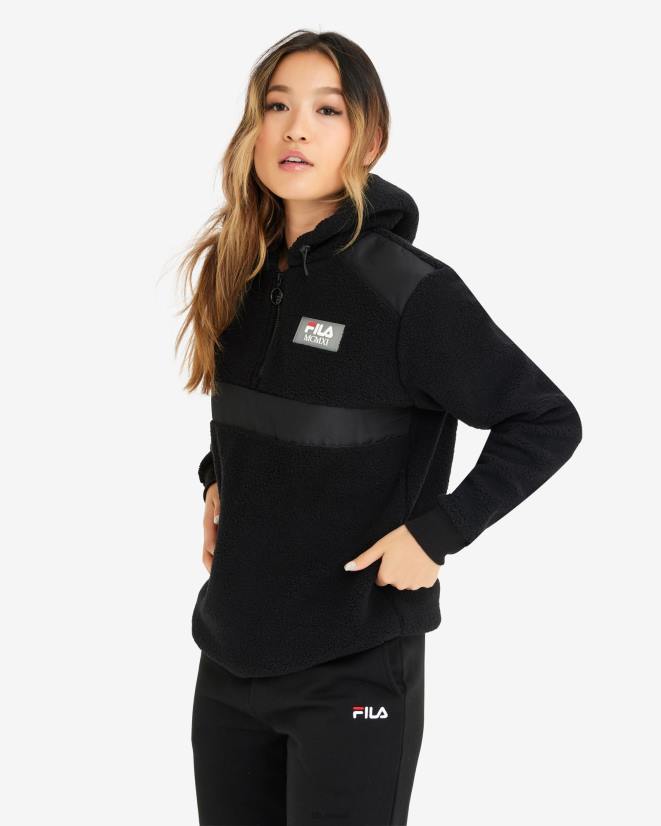 שָׁחוֹר FILA טדי ג'נט שחור לנשים qtr zip fila 68LF2952