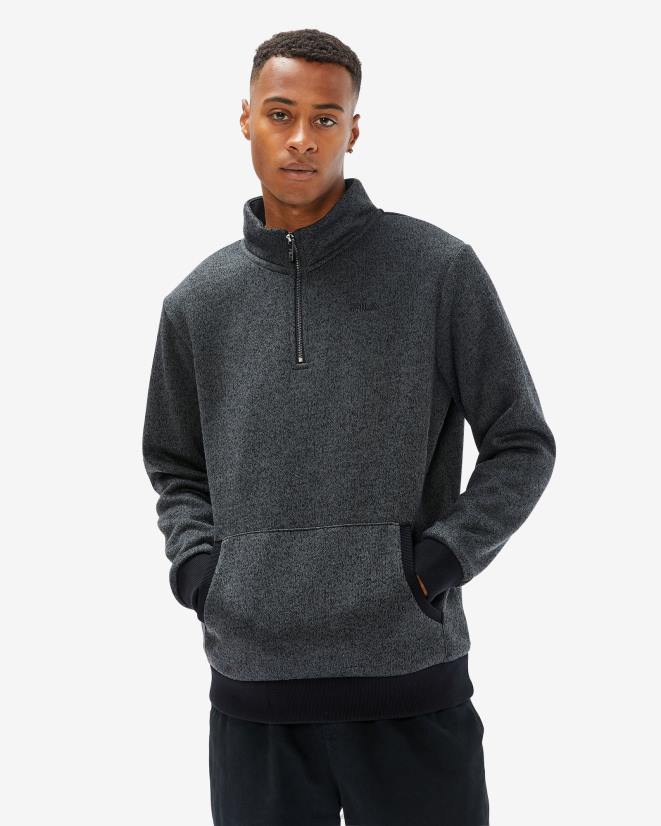 חוואר שחור FILA יוניסקס רומנו qtr zip שחור marle fila 68LF2597