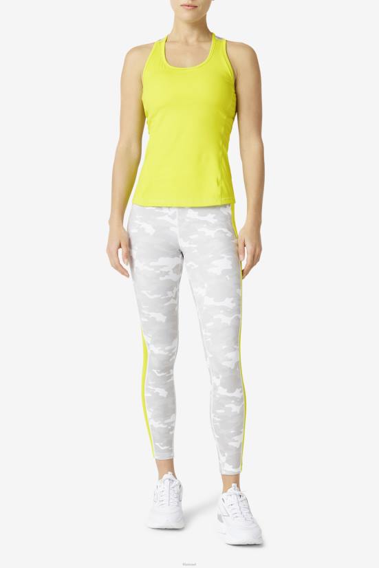 גופרית/לבן/אזליה/צי FILA גופרית/לבן/אזליה/נווי פילה עילוי קולורבלוק racerback טנק 68LF1869