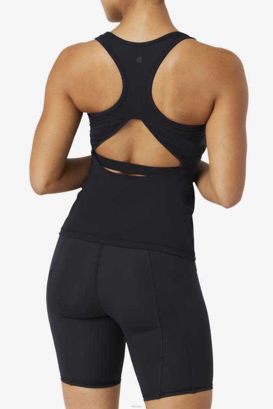 שָׁחוֹר FILA גופייה שחורה עילוי פתוח racerback fila 68LF1872