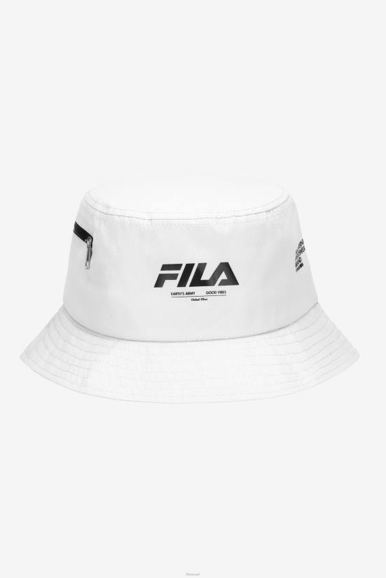 לבן FILA כובע דלי ripstop לבן פילה 68LF971