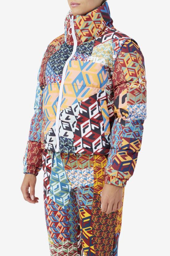 אוקיינוס/צהוב/לבן FILA שרוול מרינה snapoff puffer fila ocean/צהוב/לבן 68LF1754